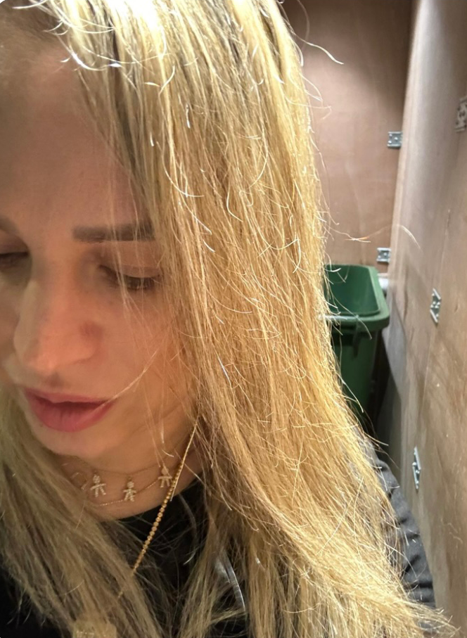 שיער לאחר ייבוש עדין בפן