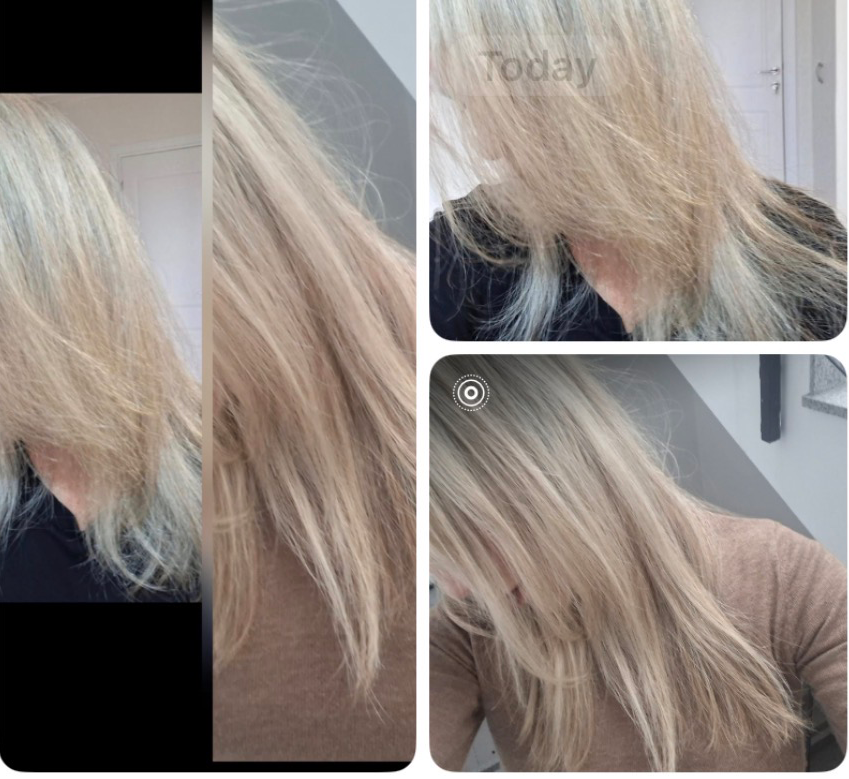 שיקום שיער בלונדיני בעזרת מוצרי CarolineHair